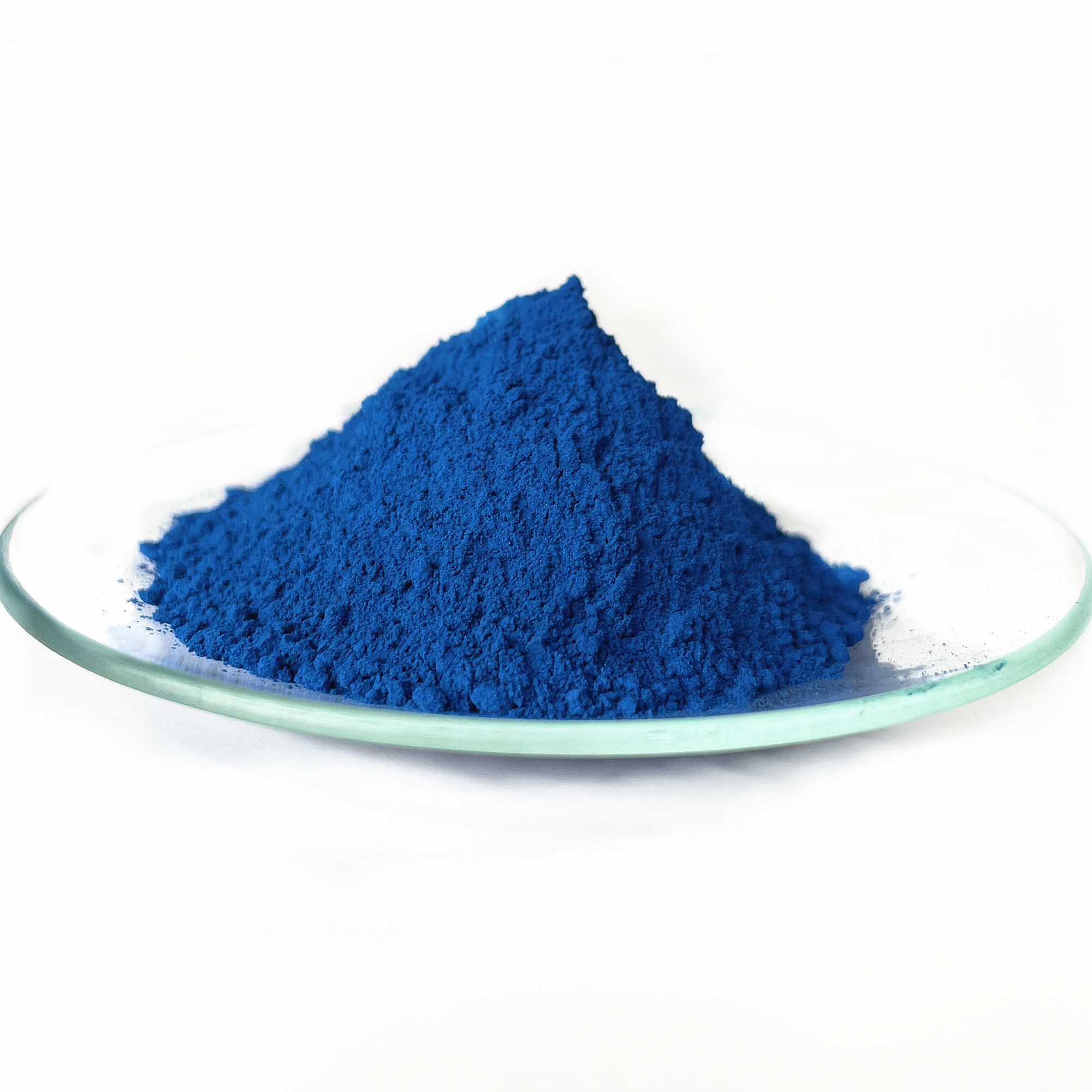 Iron oxide blue inorganic pigment for colored ceramic concrete